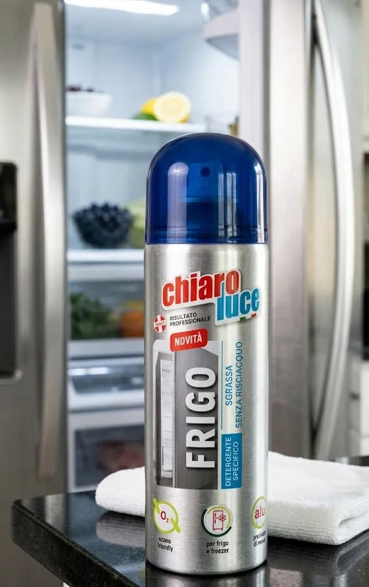 Chiaroluce Frigo Spray – Detergente Specifico per Frigo e Freezer, Sgrassa Senza Risciacquo