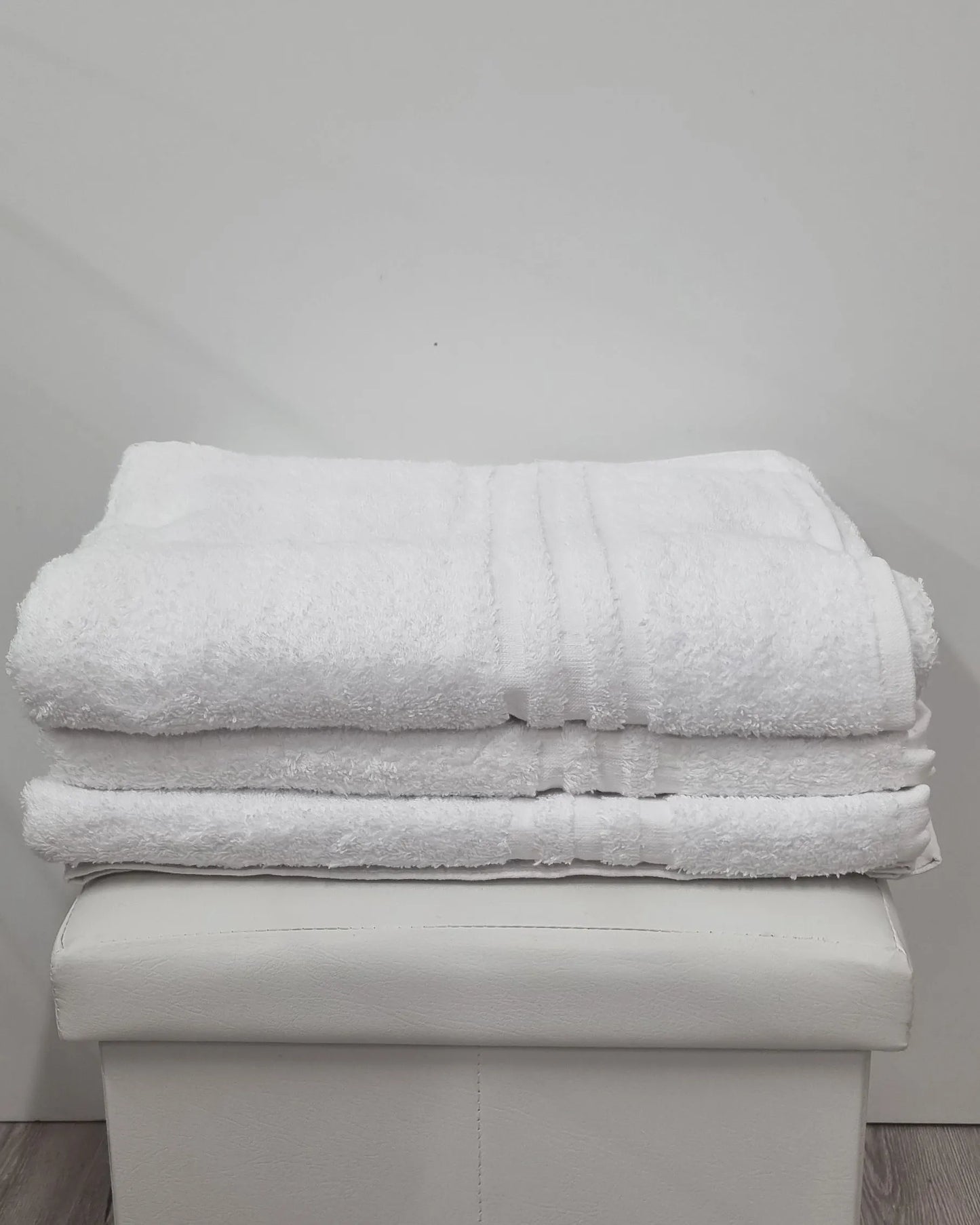 Telo bagno cotone 90x150 cm bianco – grande, resistente e lavabile in lavatrice