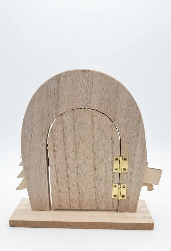 Porta degli Elfi di Natale in Legno – Decorazione Natalizia