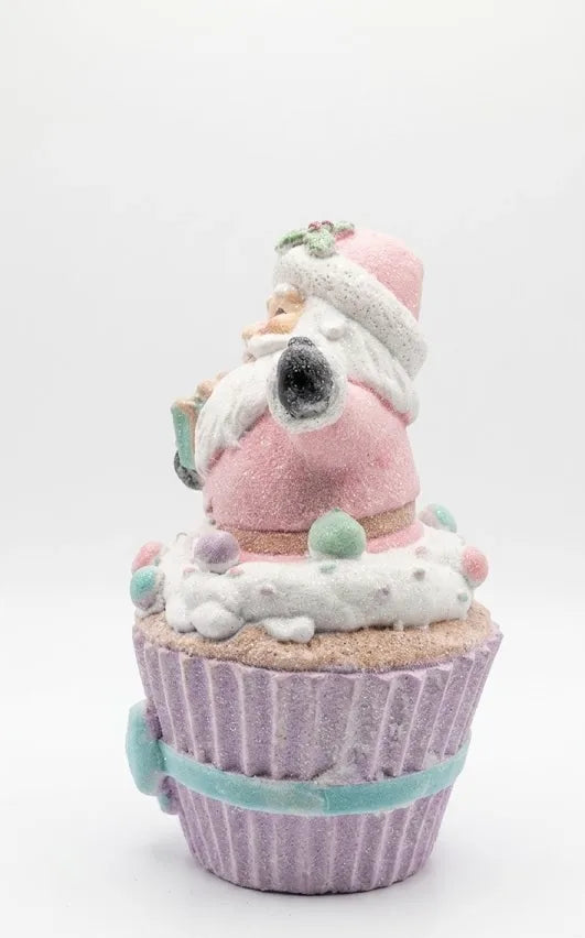 Babbo Natale Cupcake – Statuina Natalizia in Argilla Morbida