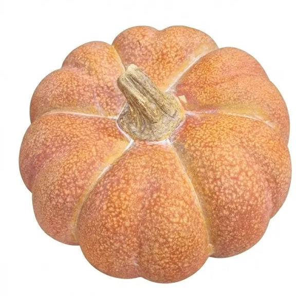 Zucca autunnale in ceramica alta 23 cm per decorare la casa