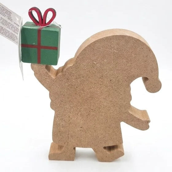 Babbo Natale decorativo in legno alto 16 cm