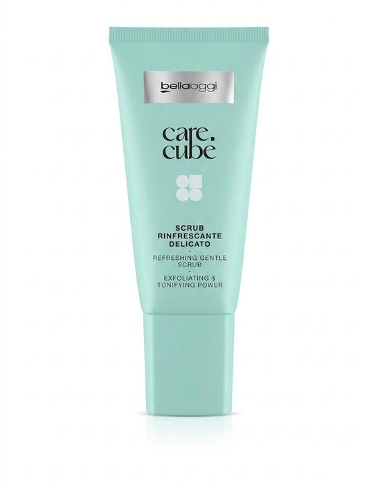 Scrub viso rinfrescante delicato Bella Oggi Care Cube, esfoliante tonificante per pelle sensibile
