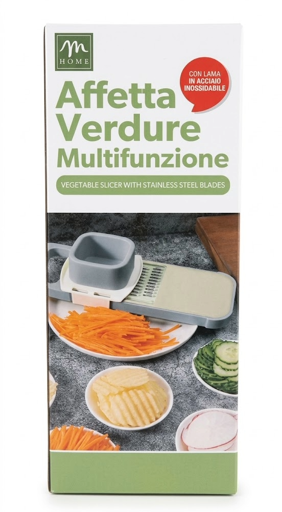 Affetta verdure multifunzione con lama in acciaio inossidabile, ideale per carote, cetrioli e patate
