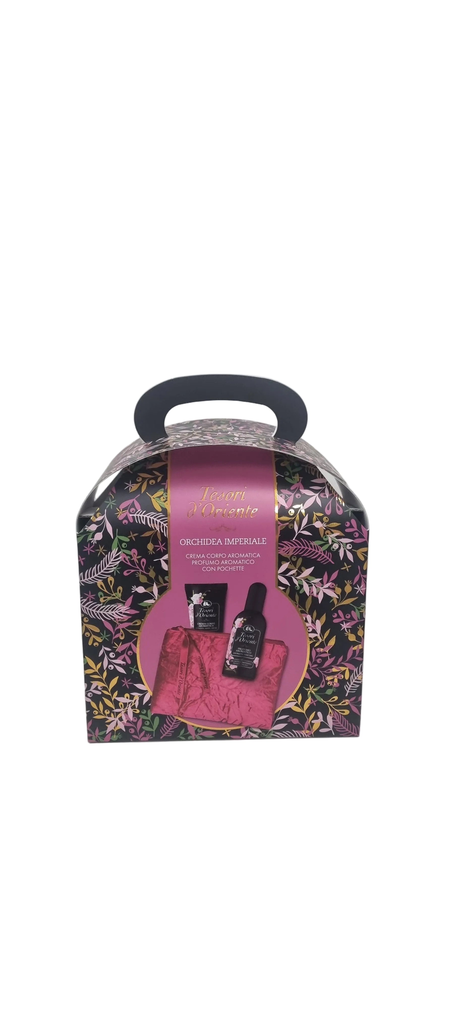 Confezione regalo Tesori d'Oriente Orchidea Imperiale con crema corpo, profumo e pochette