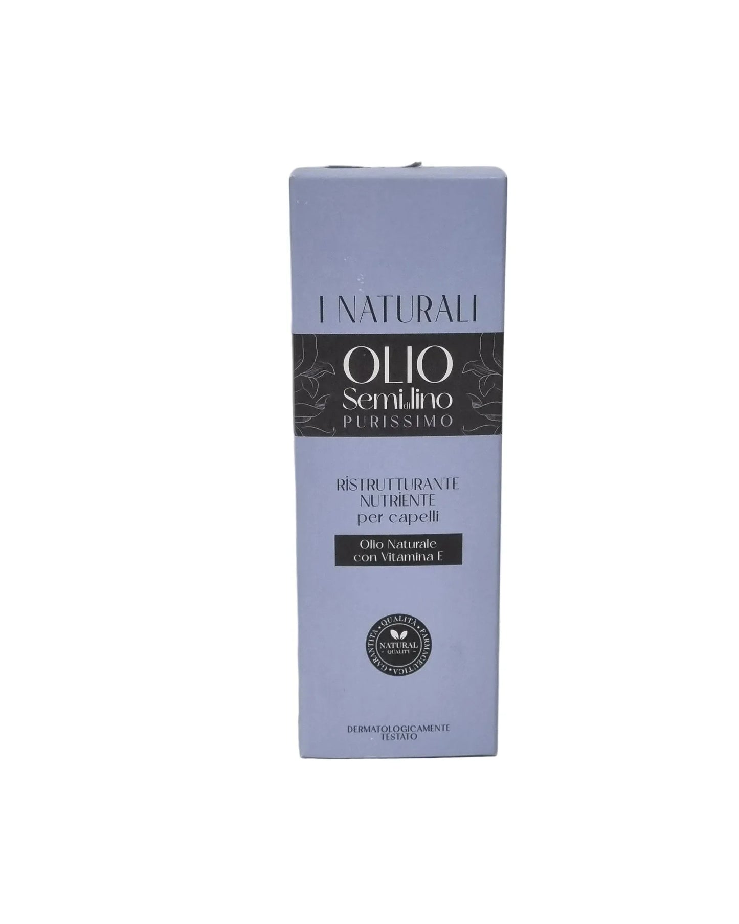 Olio Semi di Lino Purissimo per capelli, ristrutturante e nutriente con vitamina E, naturale e dermatologicamente testato
