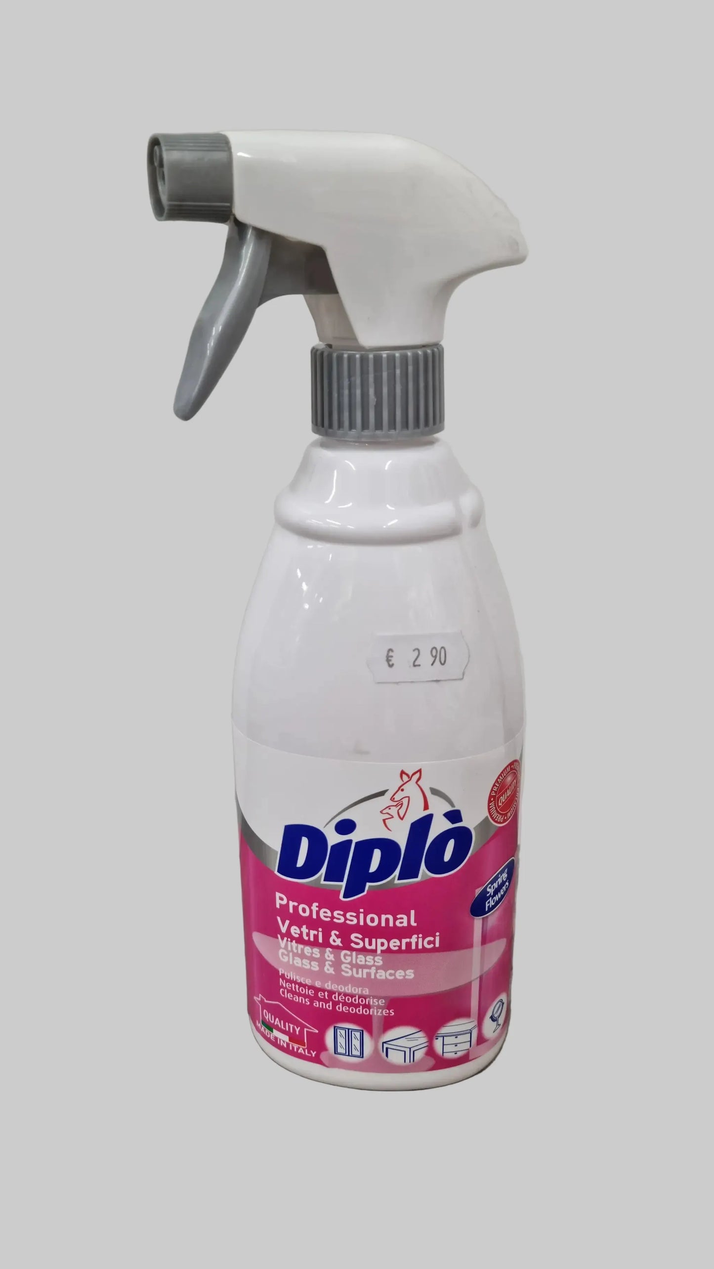 Spray Pulizia Vetri e Superfici Professionale Diplò 700ml – Senza Aloni