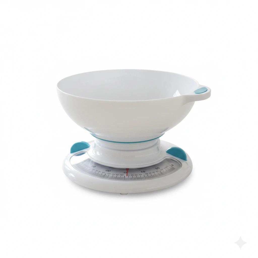 Quadrante analogico bilancia meccanica cucina, scala graduata fino a 3000g precisione 25g