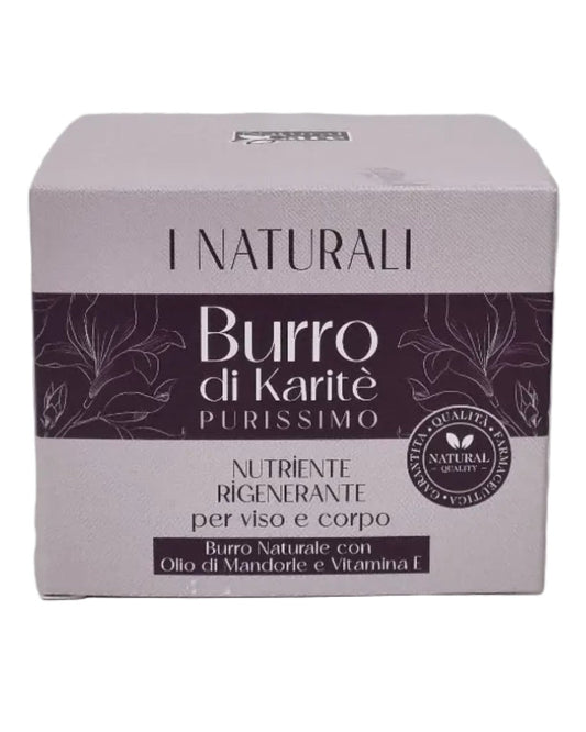 Burro di Karité purissimo nutriente rigenerante per viso e corpo con olio di mandorle e vitamina E