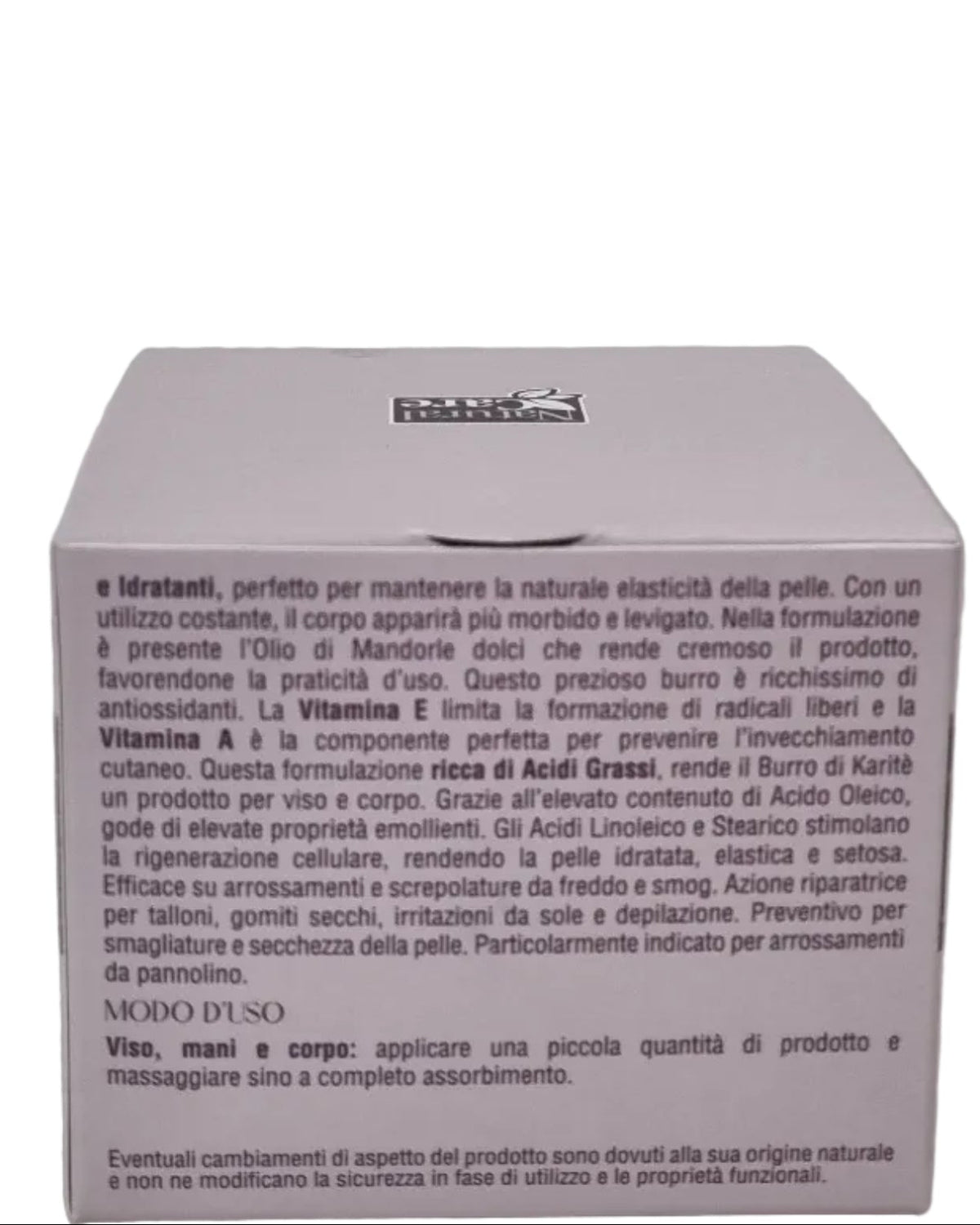 Confezione burro di karité idratante con vitamina E e A, per viso e corpo, ricco di acidi grassi