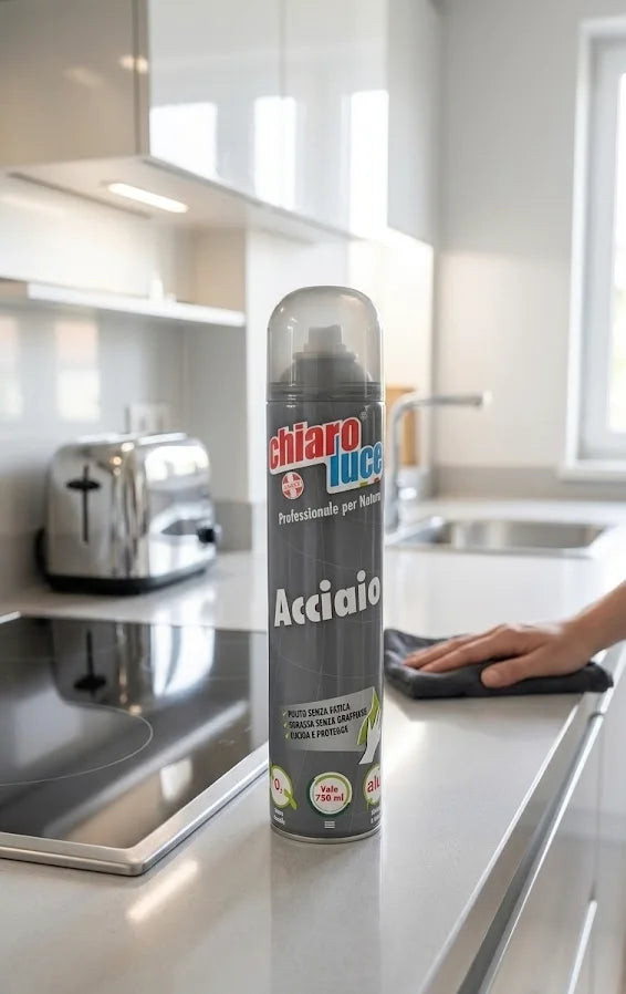 Chiaroluce Acciaio Spray – Lucida Protegge Vale 750 ml