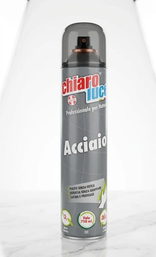 Chiaroluce Acciaio Spray – Lucida Protegge Vale 750 ml