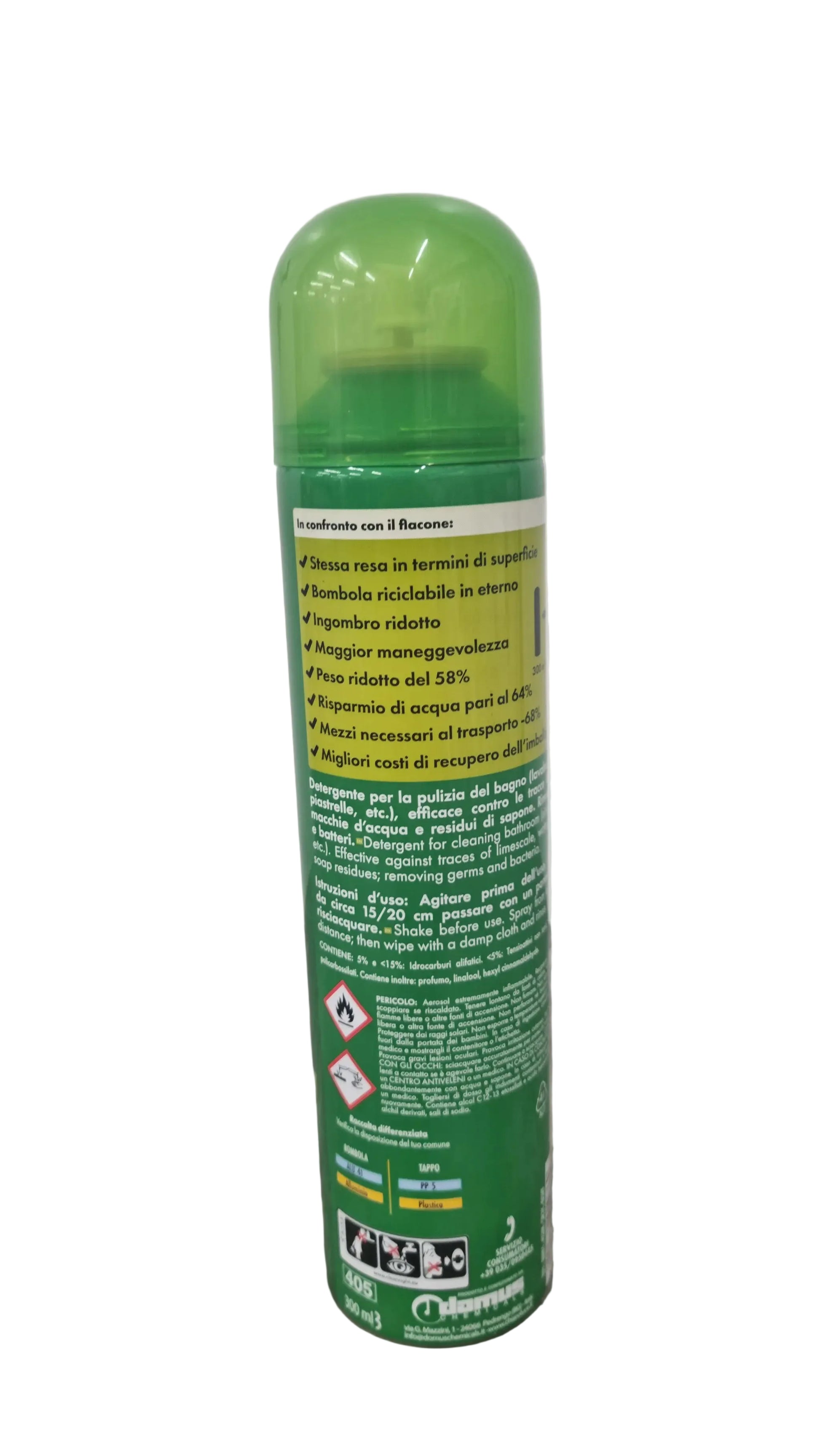 Chiaroluce Bagno Spray – Vale 750 ml, Anticalcare Rimuove Germi e Batteri