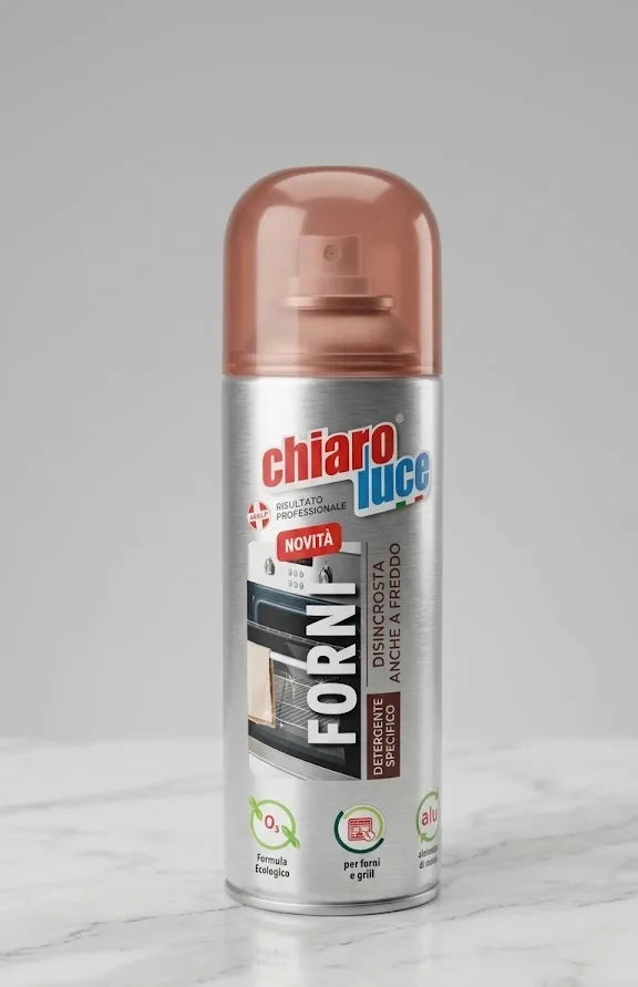 Chiaroluce Forni Spray – Detergente Disincrostante per Forno e Grill, Anche a Freddo