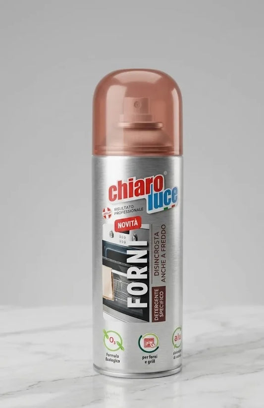 Chiaroluce Forni Spray – Detergente Disincrostante per Forno e Grill, Anche a Freddo