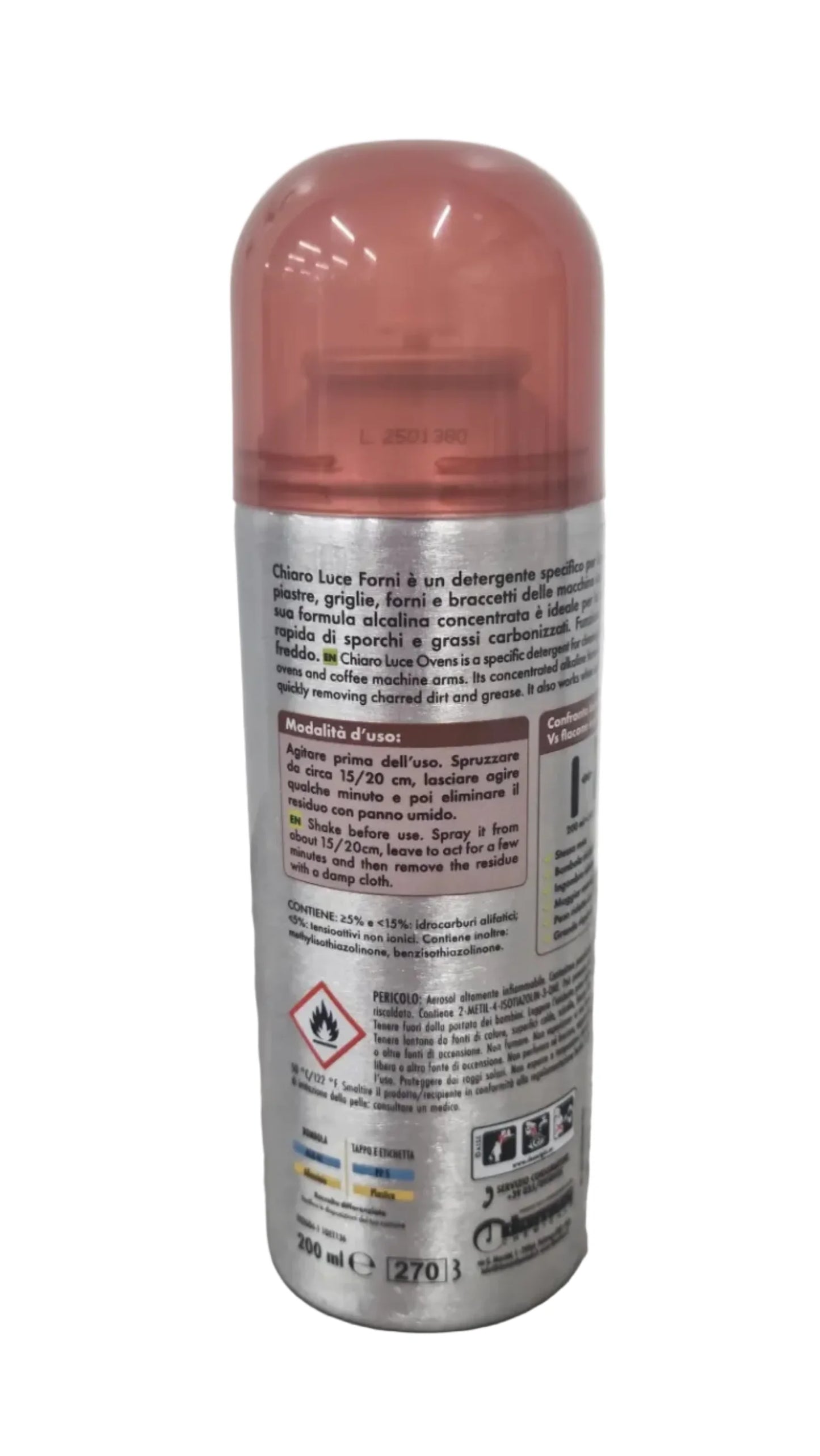 Chiaroluce Forni Spray – Detergente Disincrostante per Forno e Grill, Anche a Freddo