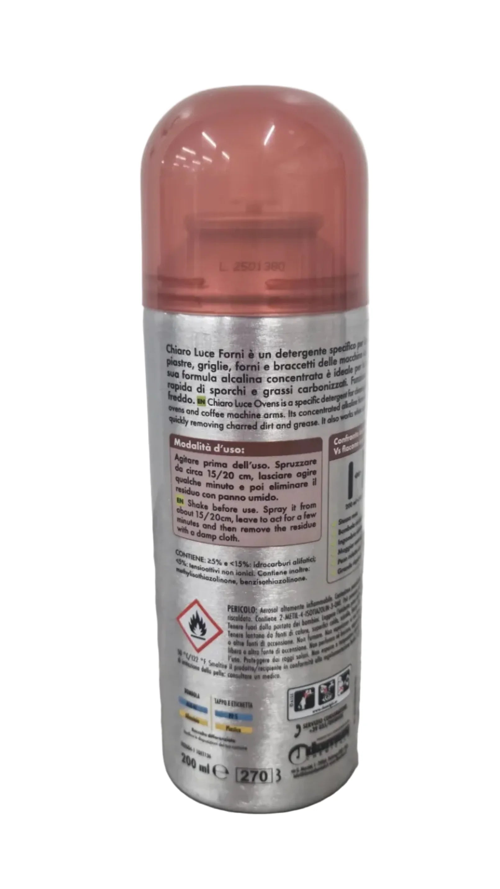 Chiaroluce Forni Spray – Detergente Disincrostante per Forno e Grill, Anche a Freddo