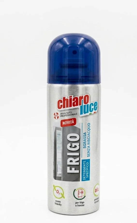 Chiaroluce Frigo Spray – Detergente Specifico per Frigo e Freezer, Sgrassa Senza Risciacquo