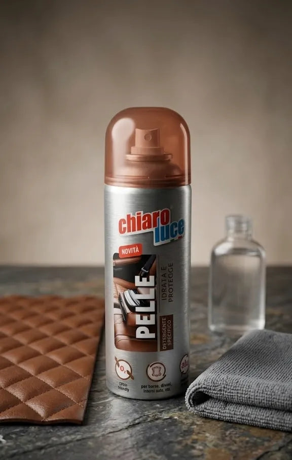 Chiaroluce Pelle Spray – Detergente Specifico Vale 750 ml, Idrata e Protegge