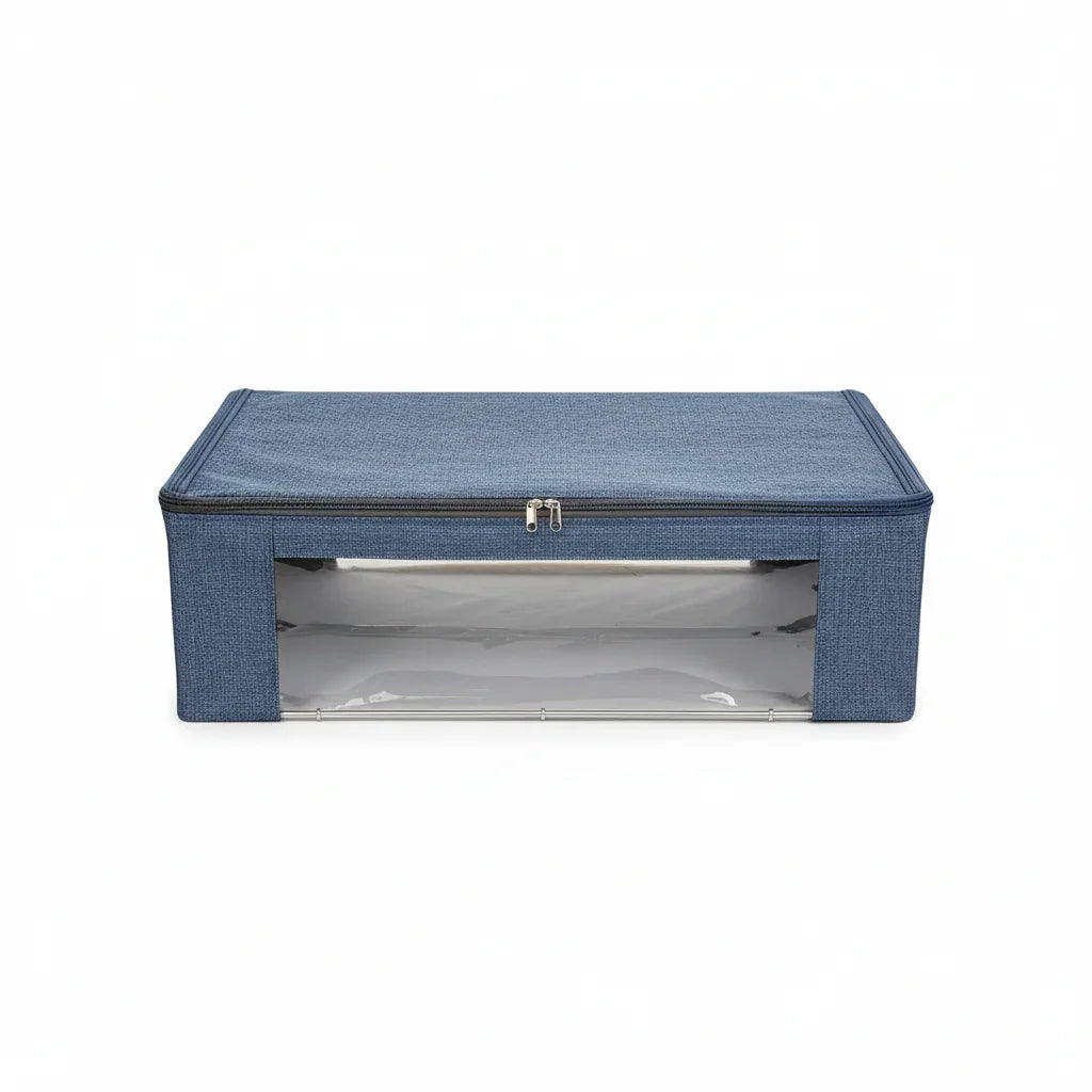 Contenitore cambio stagione grigio-azzurro