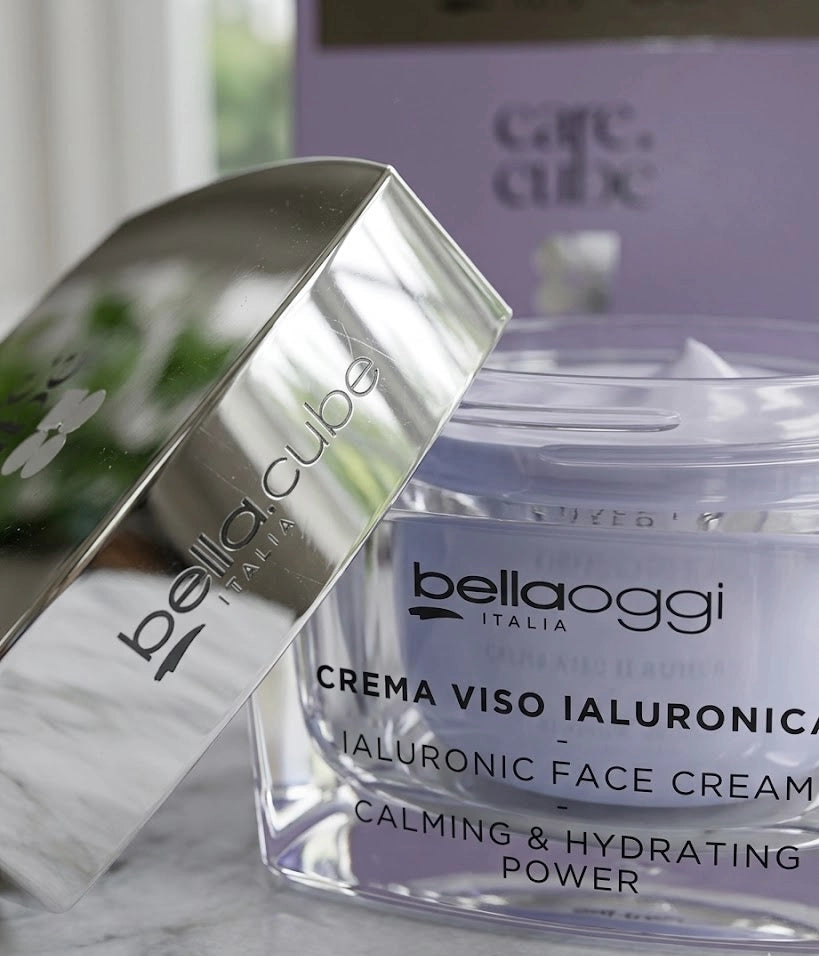 Crema viso acido ialuronico Bella Oggi Cube Care – texture idratante anti-età