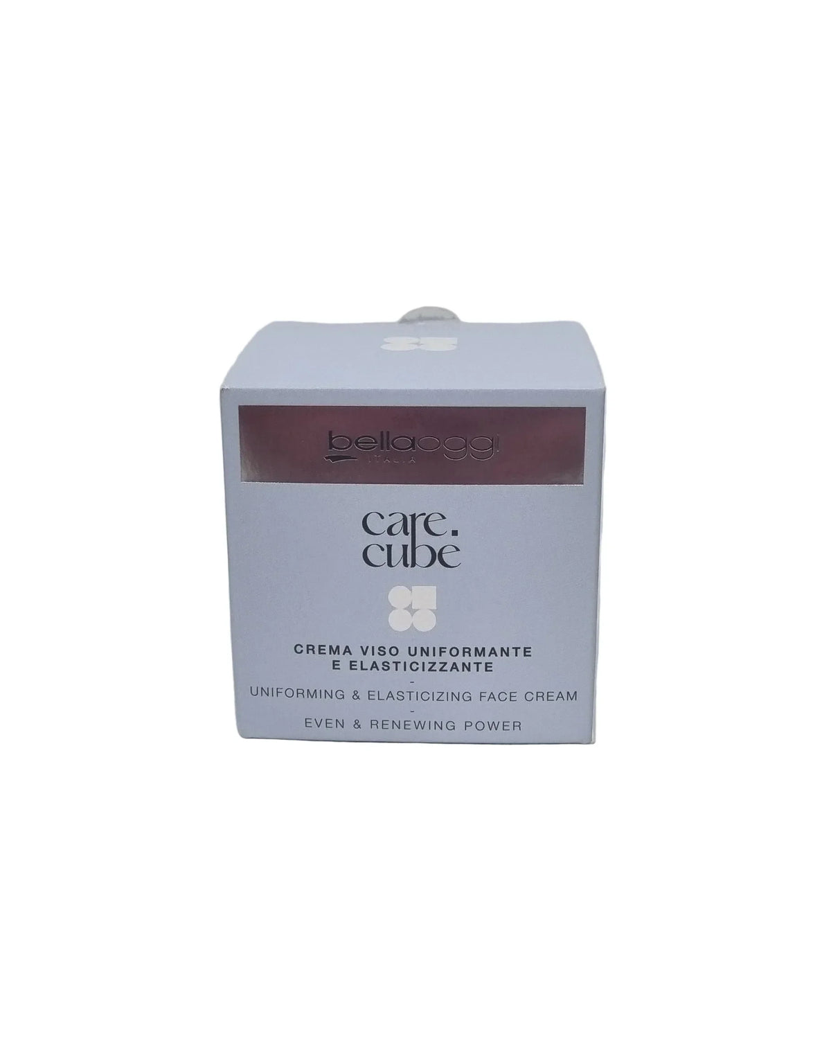 Crema viso uniformante e elasticizzante Bella Oggi Care Cube, prodotto cosmetico italiano
