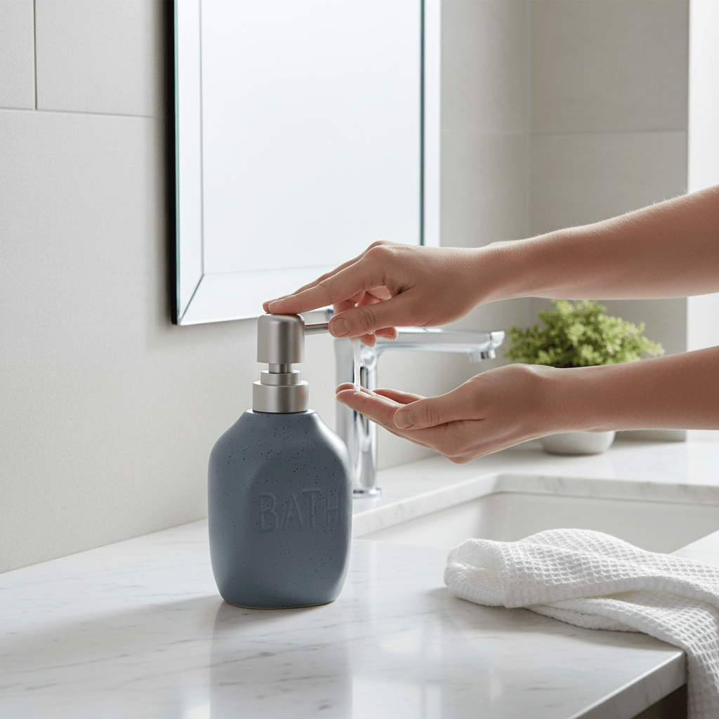 Dispenser Sapone in Ceramica con Pompa Inox - 3 Colori - Punto Casa