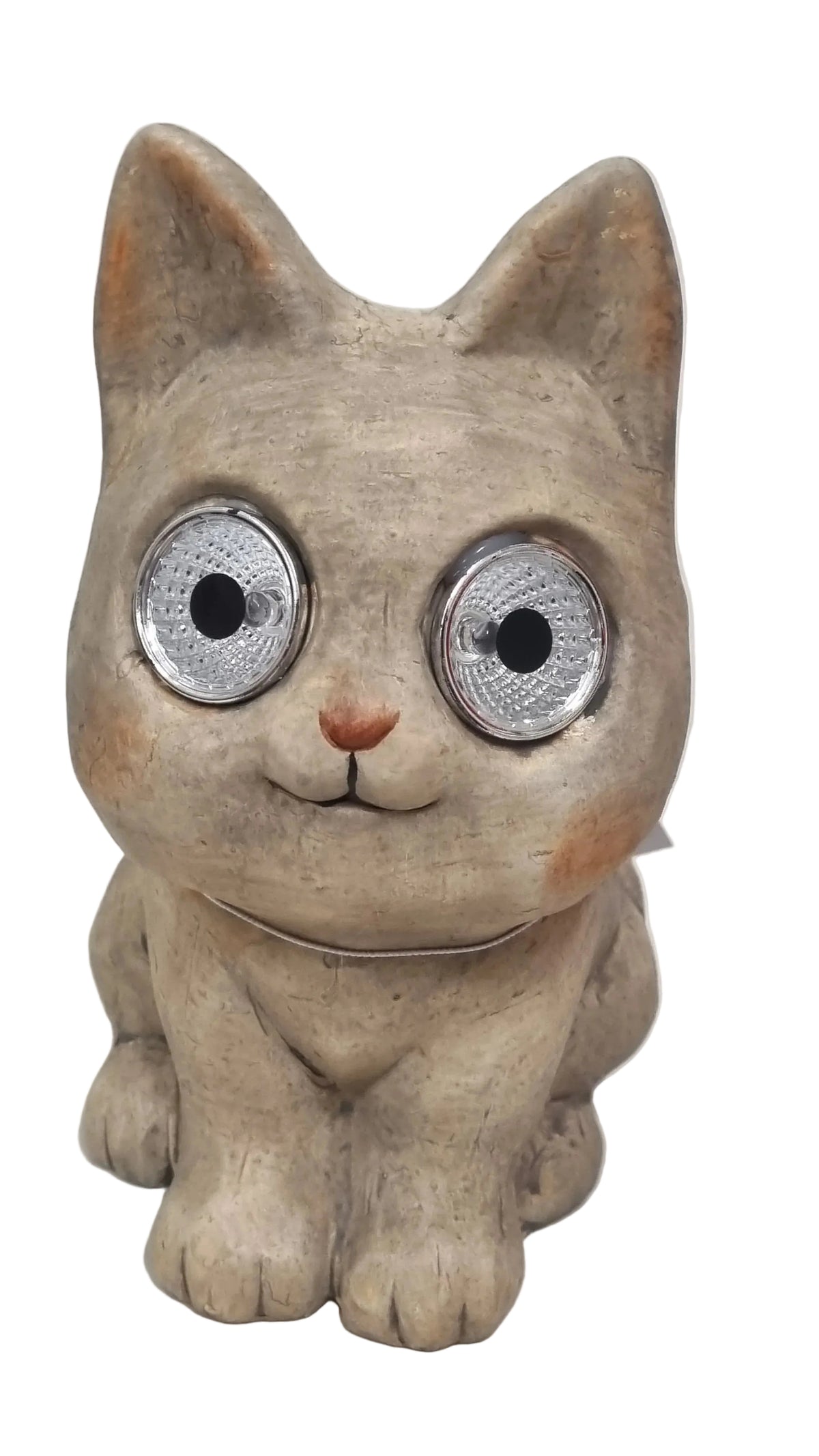 Statuetta gatto con luci LED solari per giardino, decorazione esterna a forma di gatto