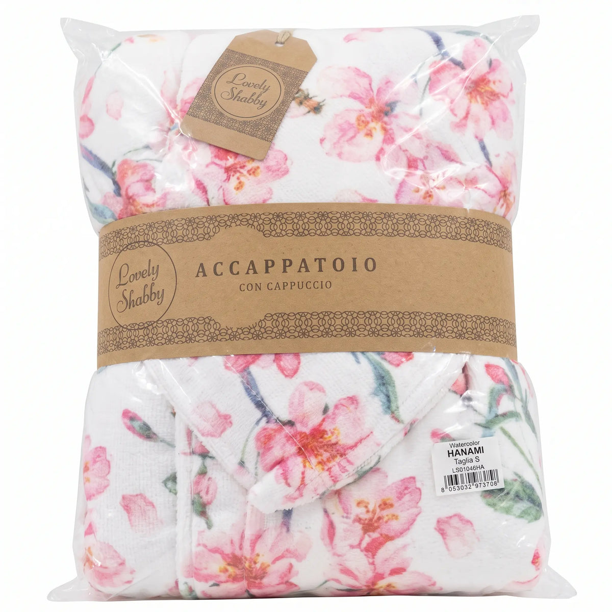 Accappatoio con cappuccio nella confezione