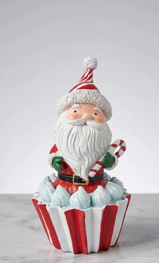 Gnomo Babbo Natale in Resina Cupcake – 20 cm - Punto Casa