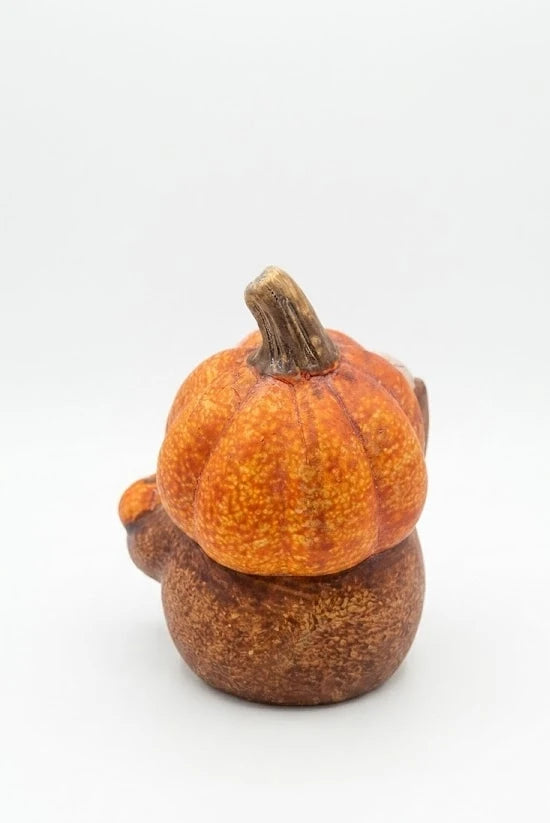 Gnomo di Ceramica con Zucca Autunnale – Decorazione Fiabesca per la Casa - Punto Casa