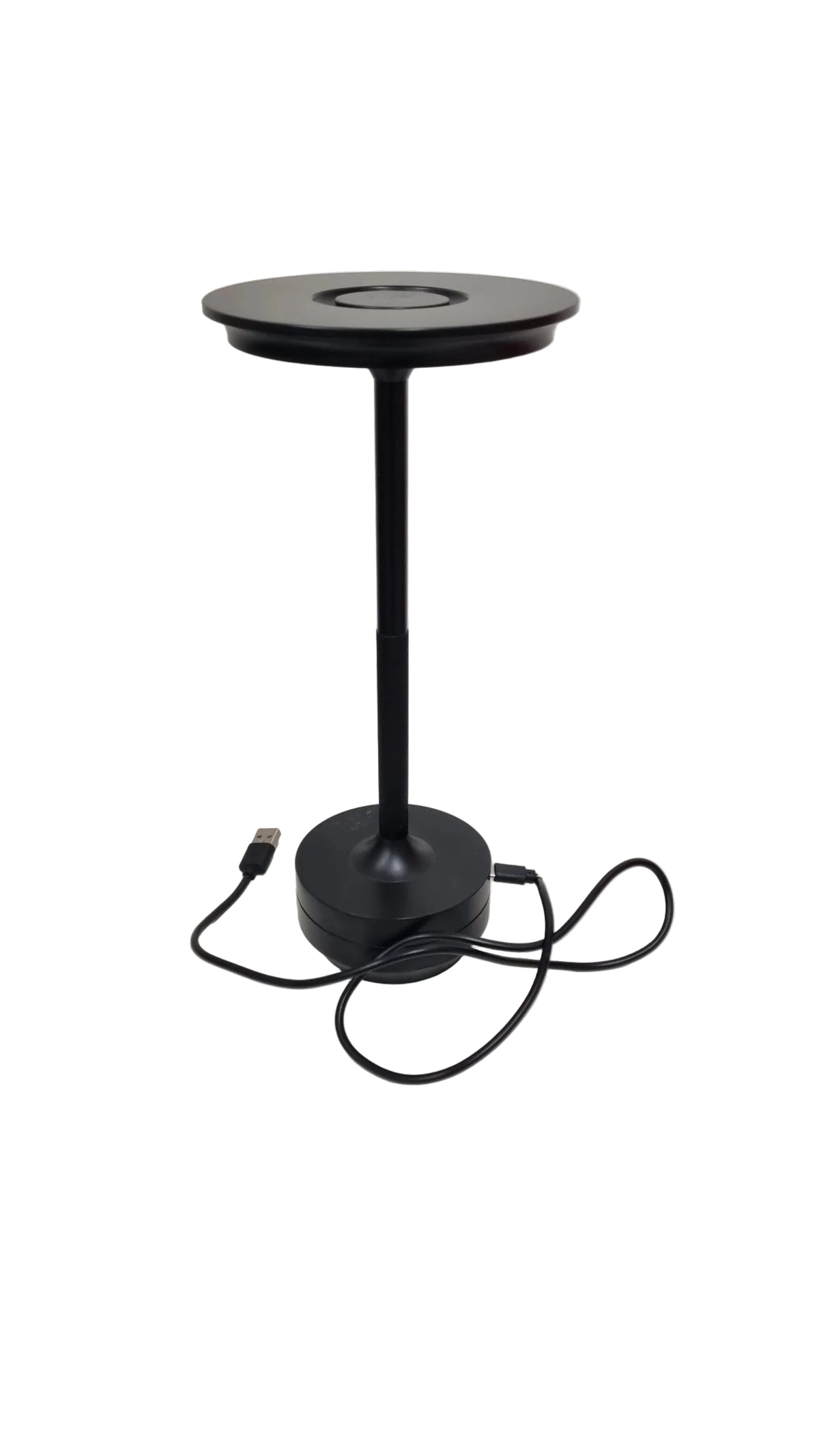 Lampada da tavolo nera con ricarica USB, design moderno per casa e ufficio