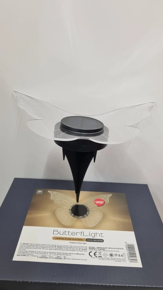 Lampada Solare da Giardino a Forma di Farfalla LED - Punto Casa