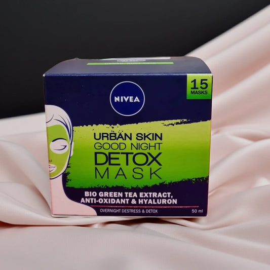 NIVEA Urban Skin Good Night Detox Mask 50ml – maschera notte antiossidante con tè verde e acido ialuronico