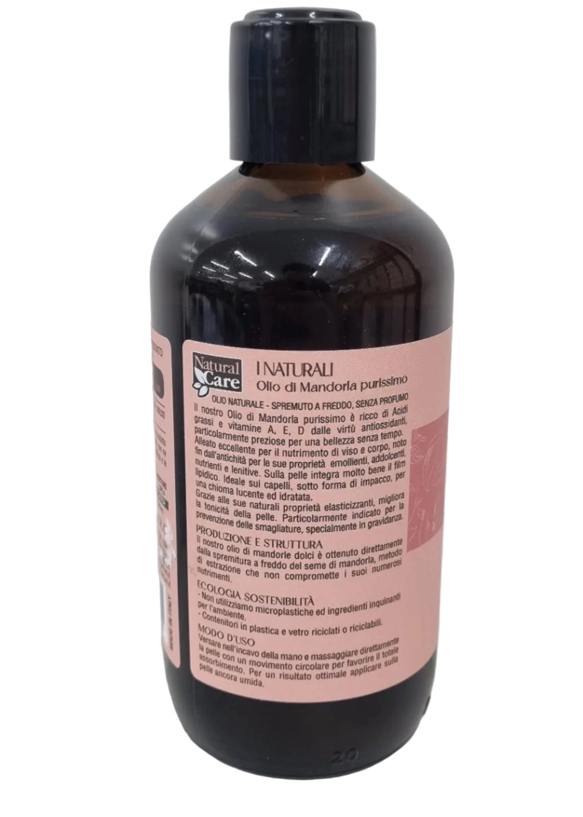 Olio di Mandorla purissimo naturale per viso e corpo, senza profumo.