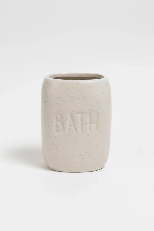 Portaspazzolini in Ceramica con Texture Puntinata - 3 Colori - Punto Casa
