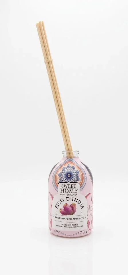 Profumatore ambiente Sweet Home Fico d'India con bastoncini, fragranza mediterranea per casa