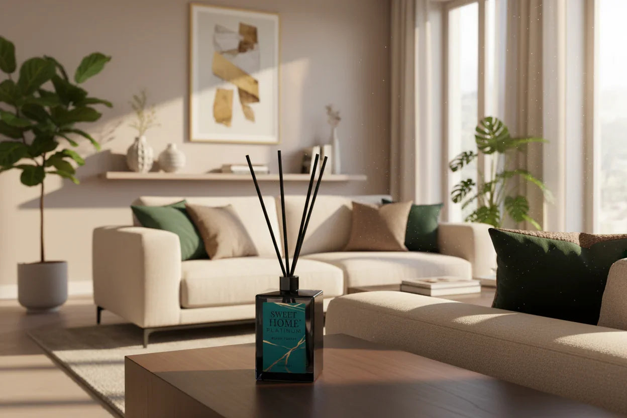 Diffusore Sweet Home Platinum Black Forest in salotto