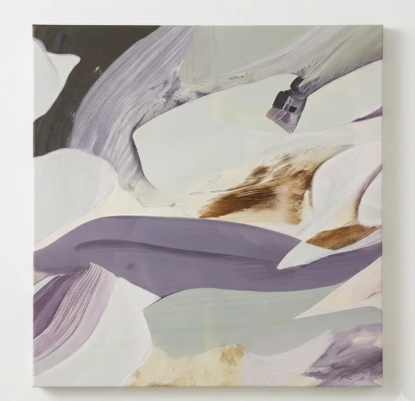Quadro astratto lilla e grigio 40x50 cm - Arte moderna Punto Casa