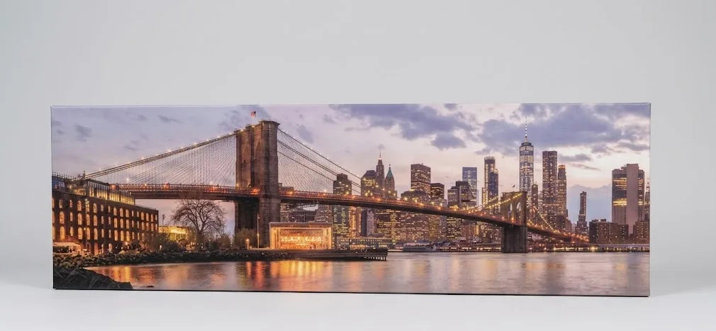 Quadro moderno skyline New York panoramico - 120x40 cm