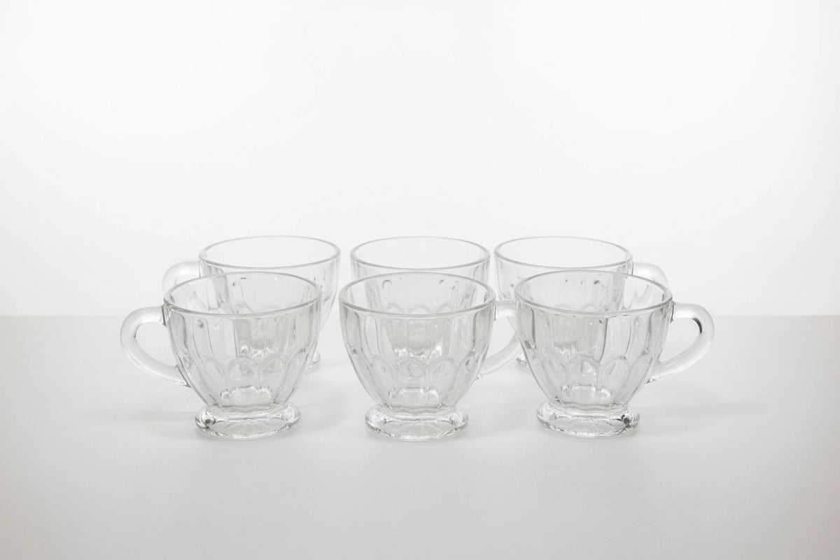 Set 6 tazzine caffè in vetro in confezione regalo, idea regalo originale

