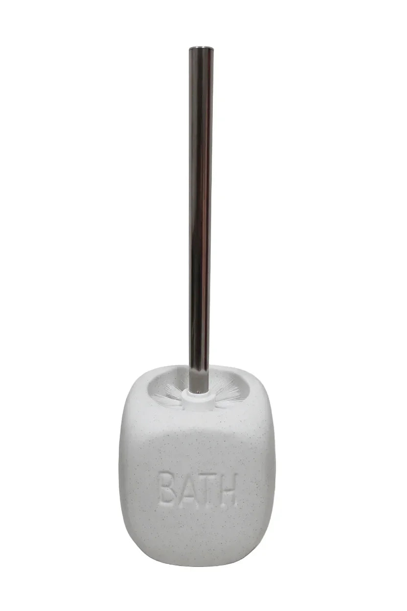 Spazzolone WC con Base in Ceramica bianco e Manico Cromato - Punto Casa