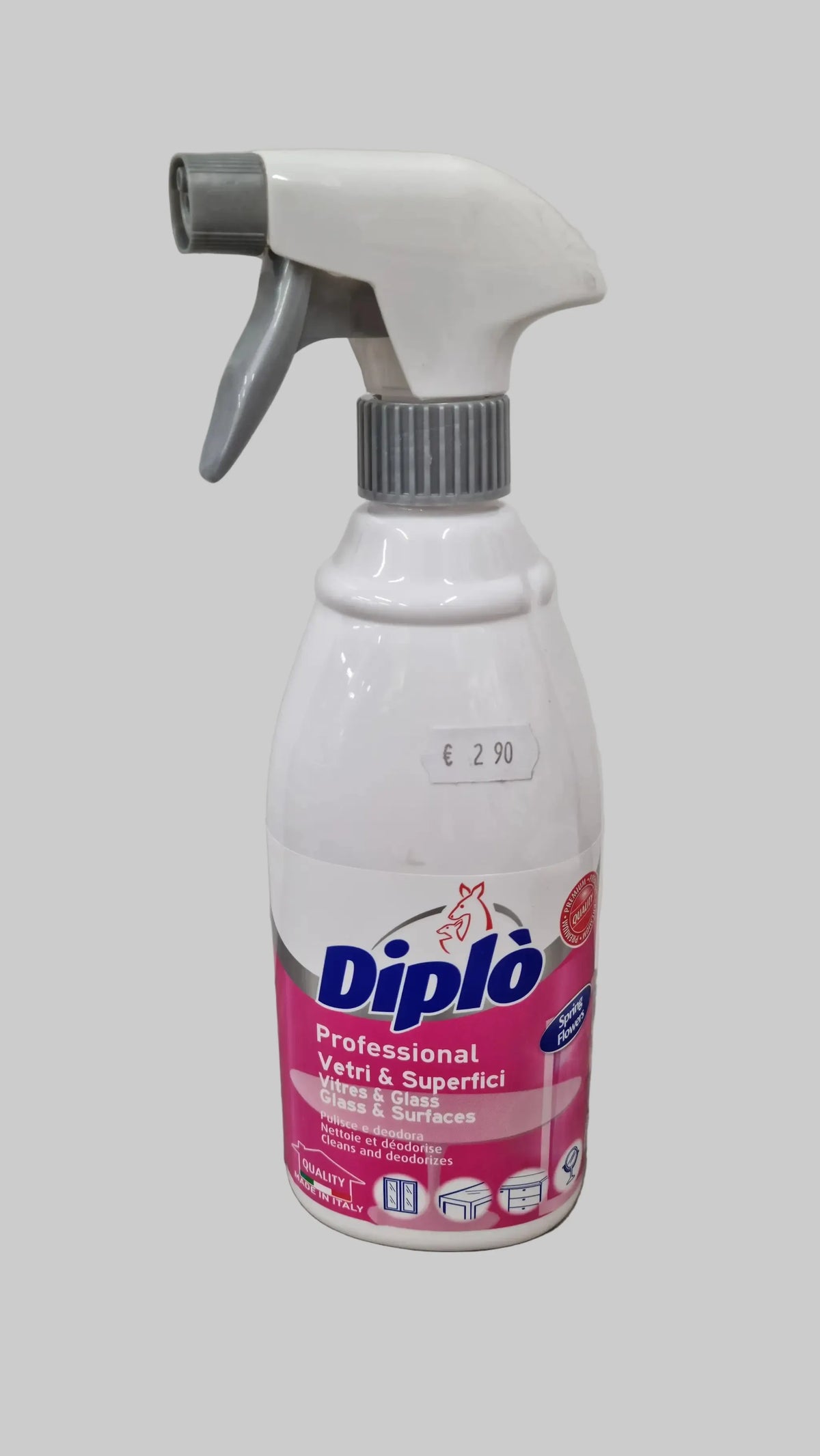 Spray Pulizia Vetri e Superfici Professionale Diplò 700ml – Senza Aloni - Punto Casa