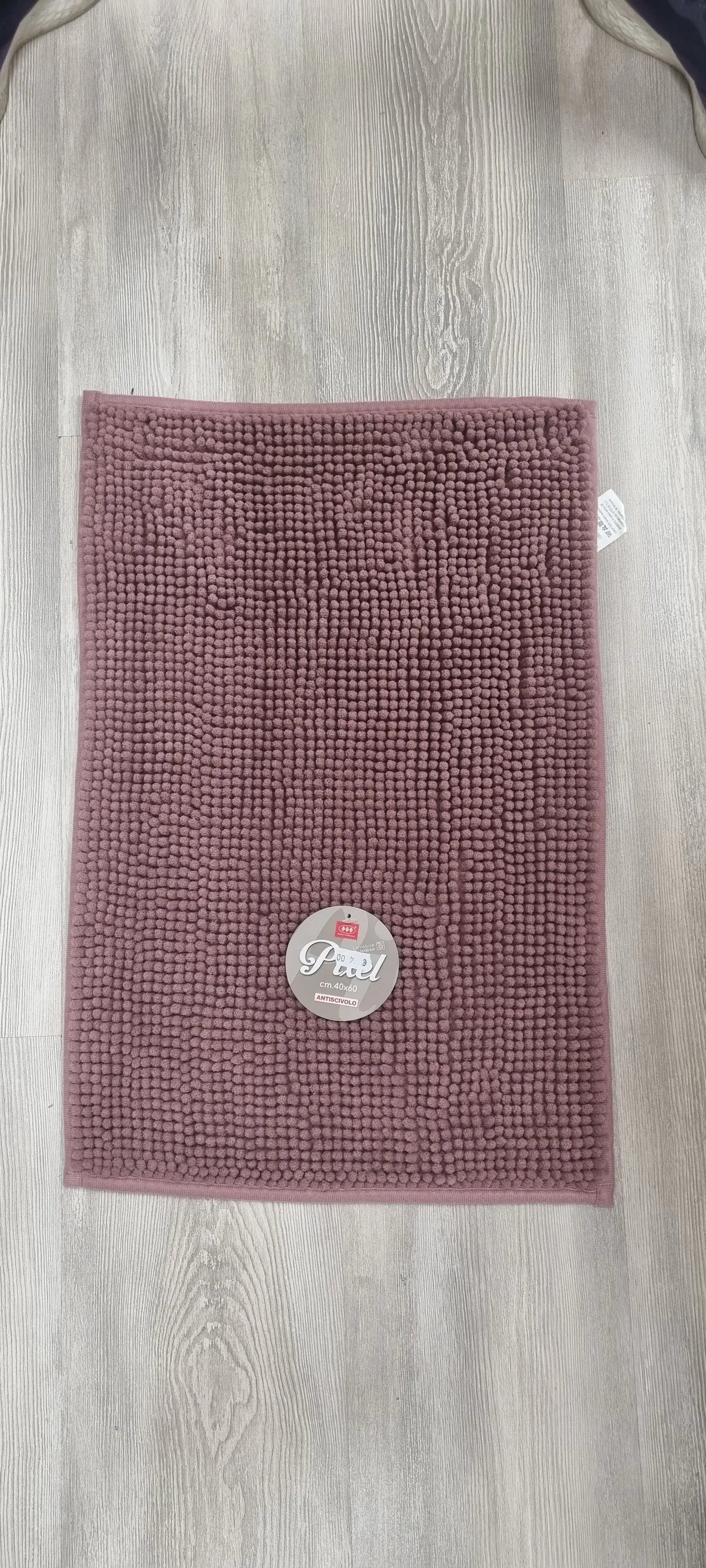 Tappeto antiscivolo bagno Pixel 40x60 in 8 colori, lavabile in lavatrice a 30°