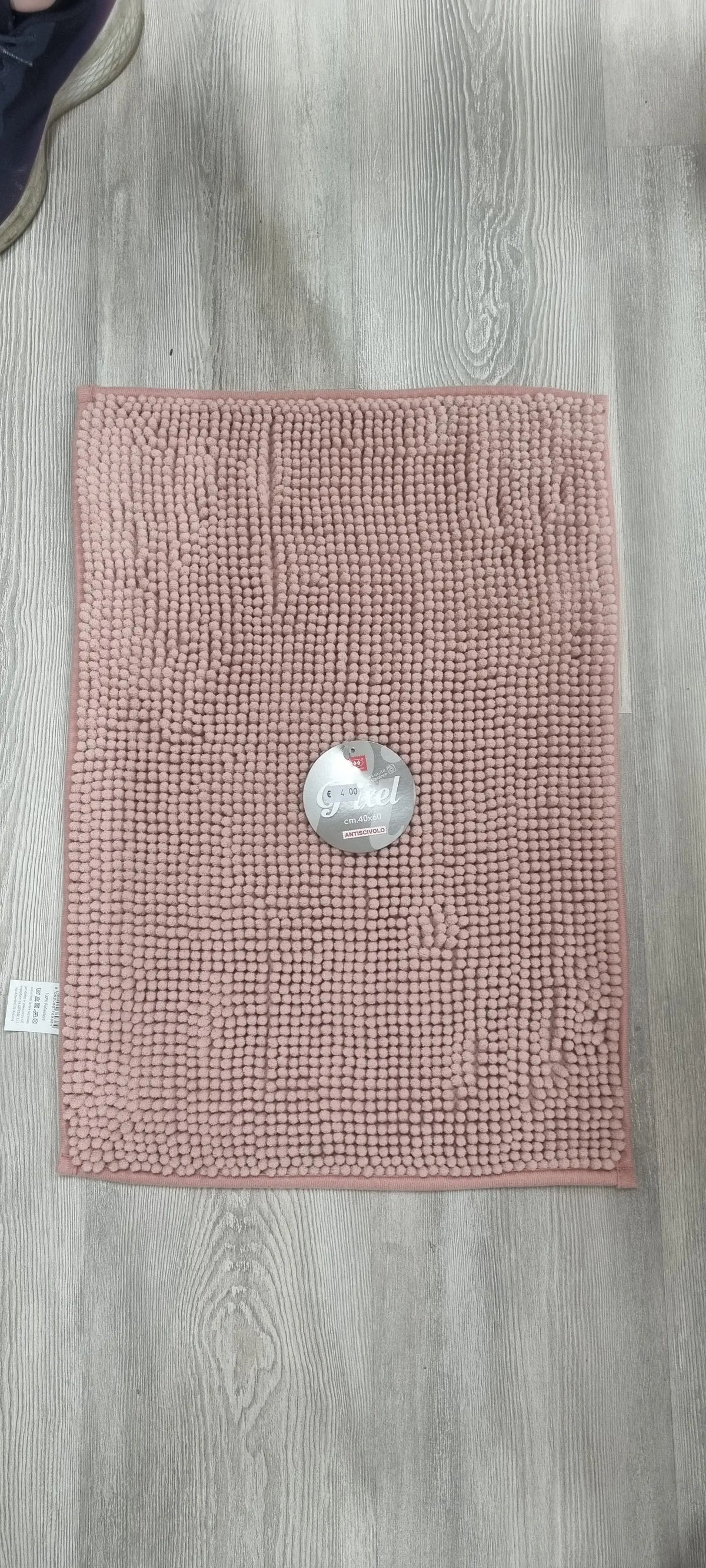Tappeto antiscivolo bagno Pixel 40x60 in 8 colori, lavabile in lavatrice a 30°