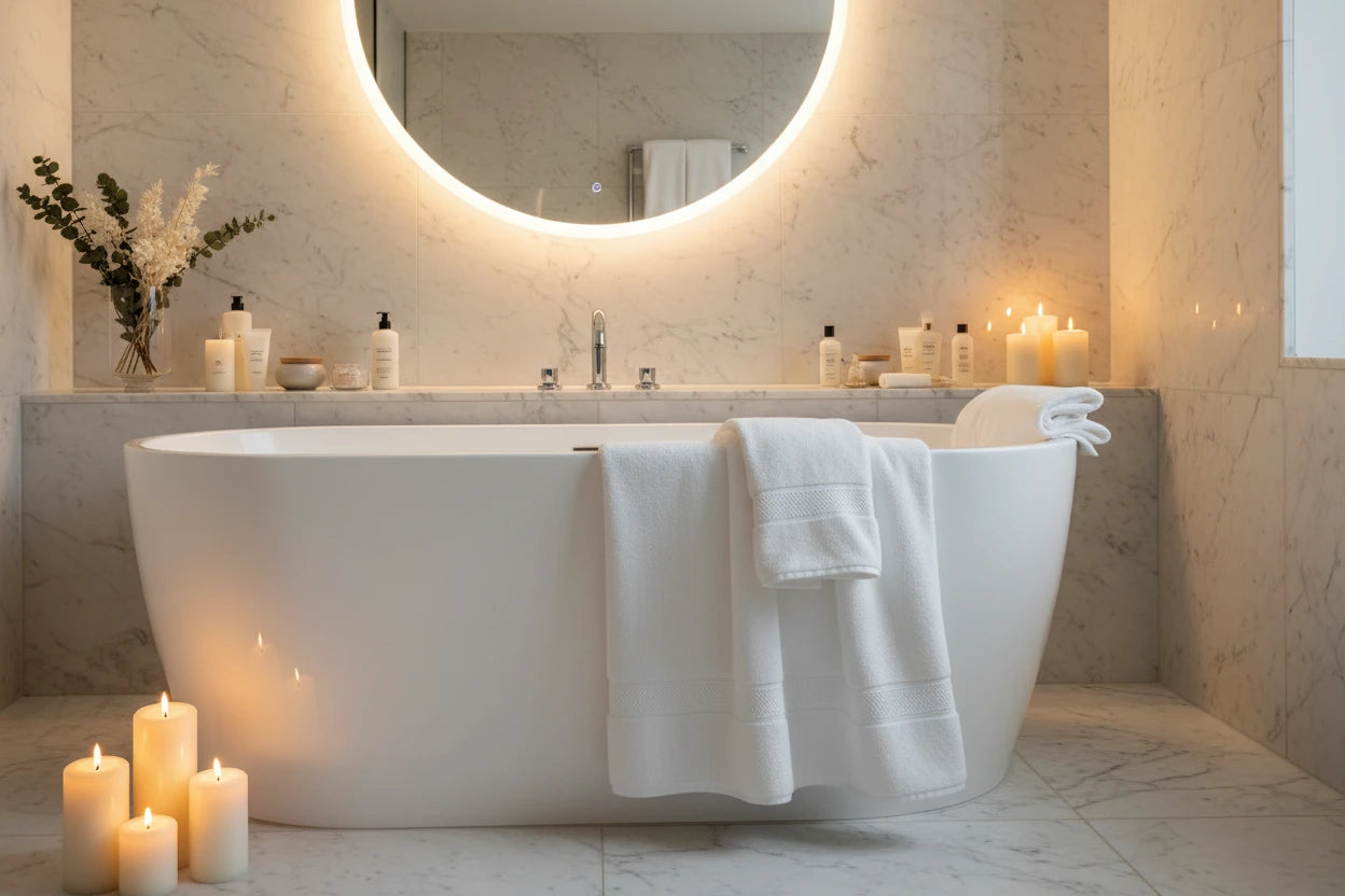 Telo bagno hotel 100% cotone 90x150 cm – morbido e assorbente, stile spa