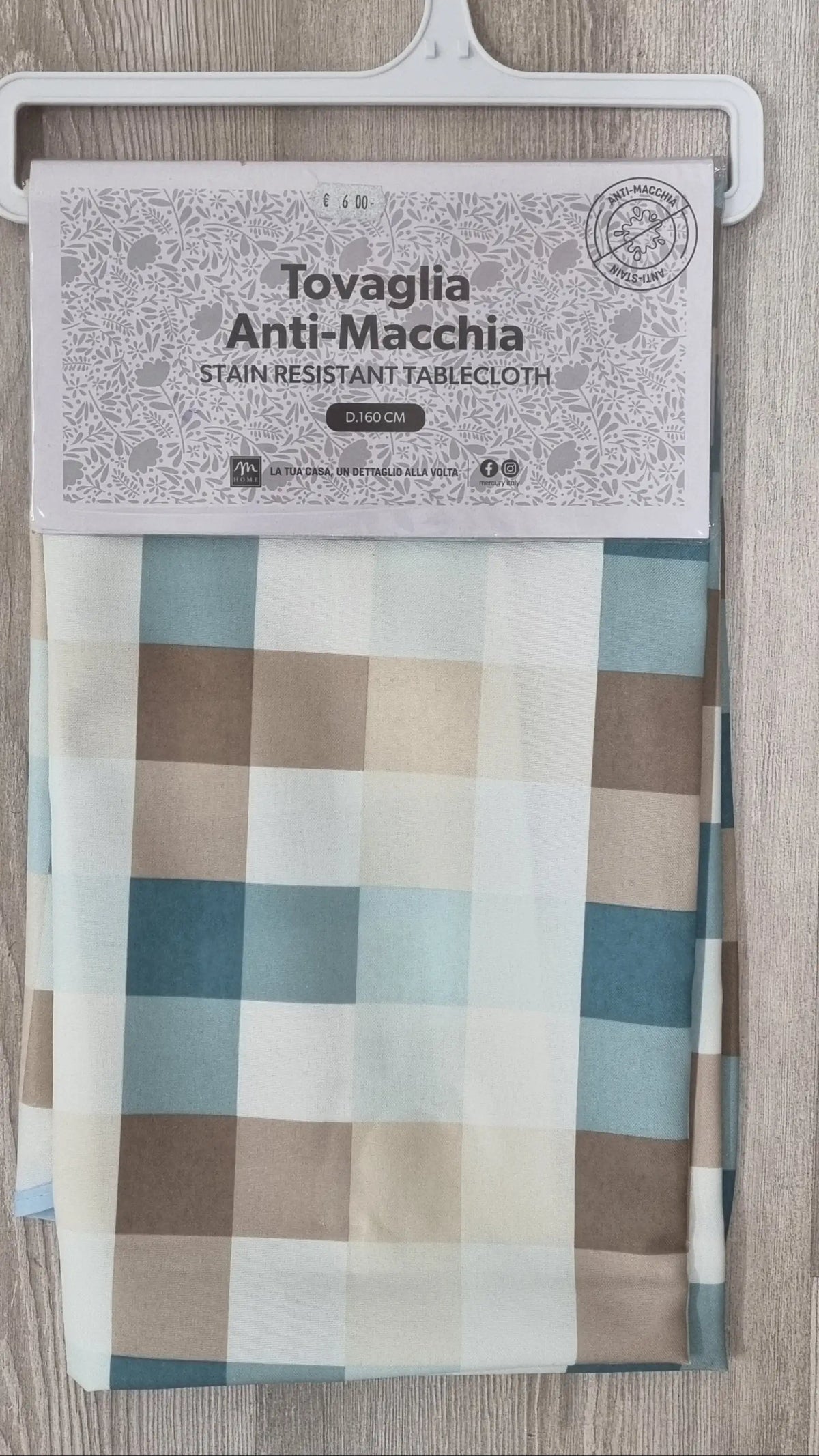 Tovaglia tonda antimacchia poliestere Ø 160 cm – resistente e lavabile in lavatrice
