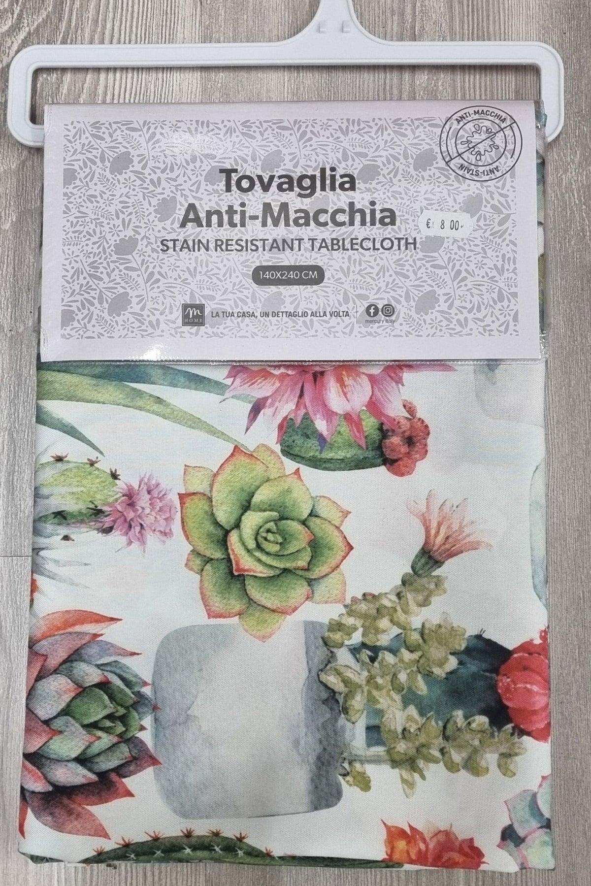 Tovaglia anti-macchia con stampa, 140x240 cm, ideale per cucina e tavola, resistente e decorativa