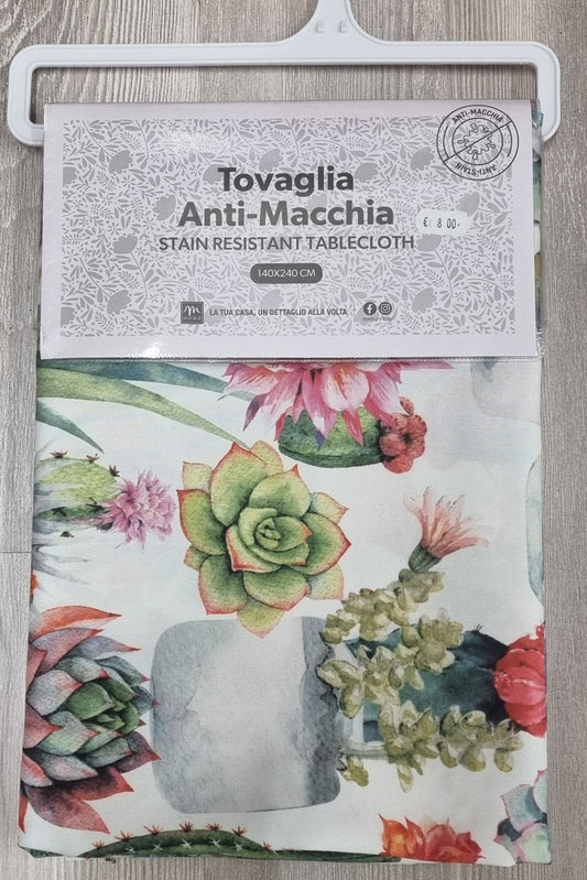 Tovaglia anti-macchia con stampa, 140x240 cm, ideale per cucina e tavola, resistente e decorativa