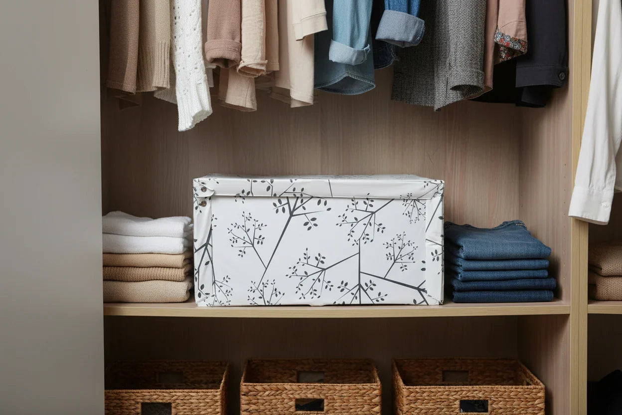 Contenitore organizer nell'armadio
